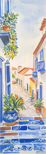 Blue Soul of Portugal 1 par Irina Kurganskaya, Peinture en vente sur Singulart