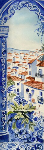 Blue Soul of Portugal 2 di Irina Kurganskaya, Pittura in vendita su Singulart