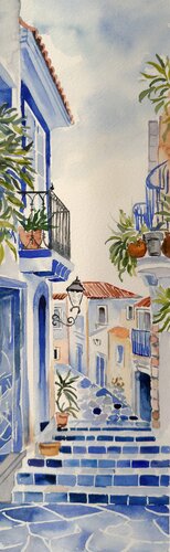 Blue Soul of Portugal 3 van Irina Kurganskaya, Schilderij te koop op Singulart