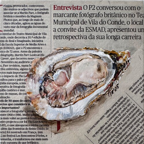 Coastal Headlines: Shell Story Continues von Irina Kurganskaya, Malerei kaufen auf Singulart