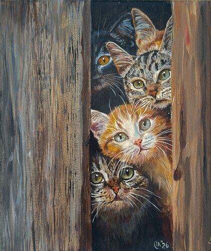 Just Checking par Irina Kurganskaya, Peinture en vente sur Singulart