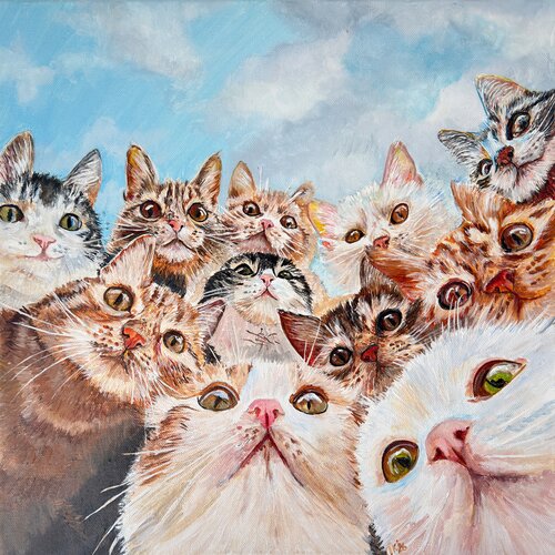 Wake Up. We Are Starving van Irina Kurganskaya, Schilderij te koop op Singulart