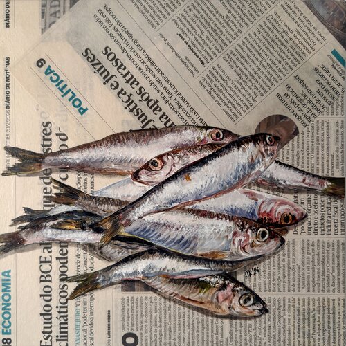 The Sardine Dispatch de Irina Kurganskaya, Pintura a la venta en Singulart
