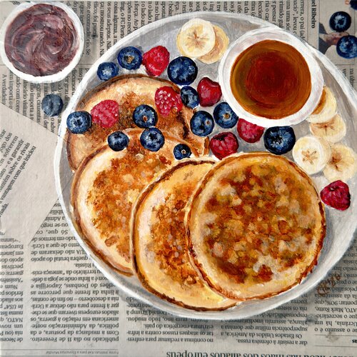 Sunday Edition: Pancakes by Irina Kurganskaya, Painting for Sale on Singulart