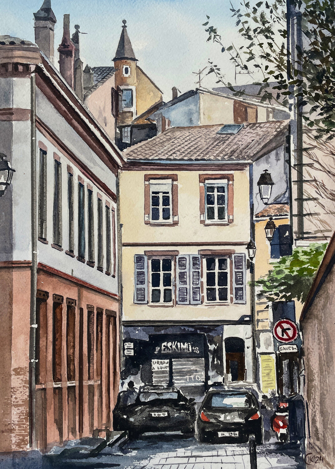 Toulouse Street Irina Kurganskaya Originalgemälde zu verkaufen