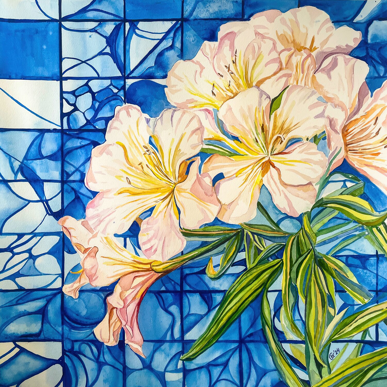 Light Pink Oleander Irina Kurganskaya