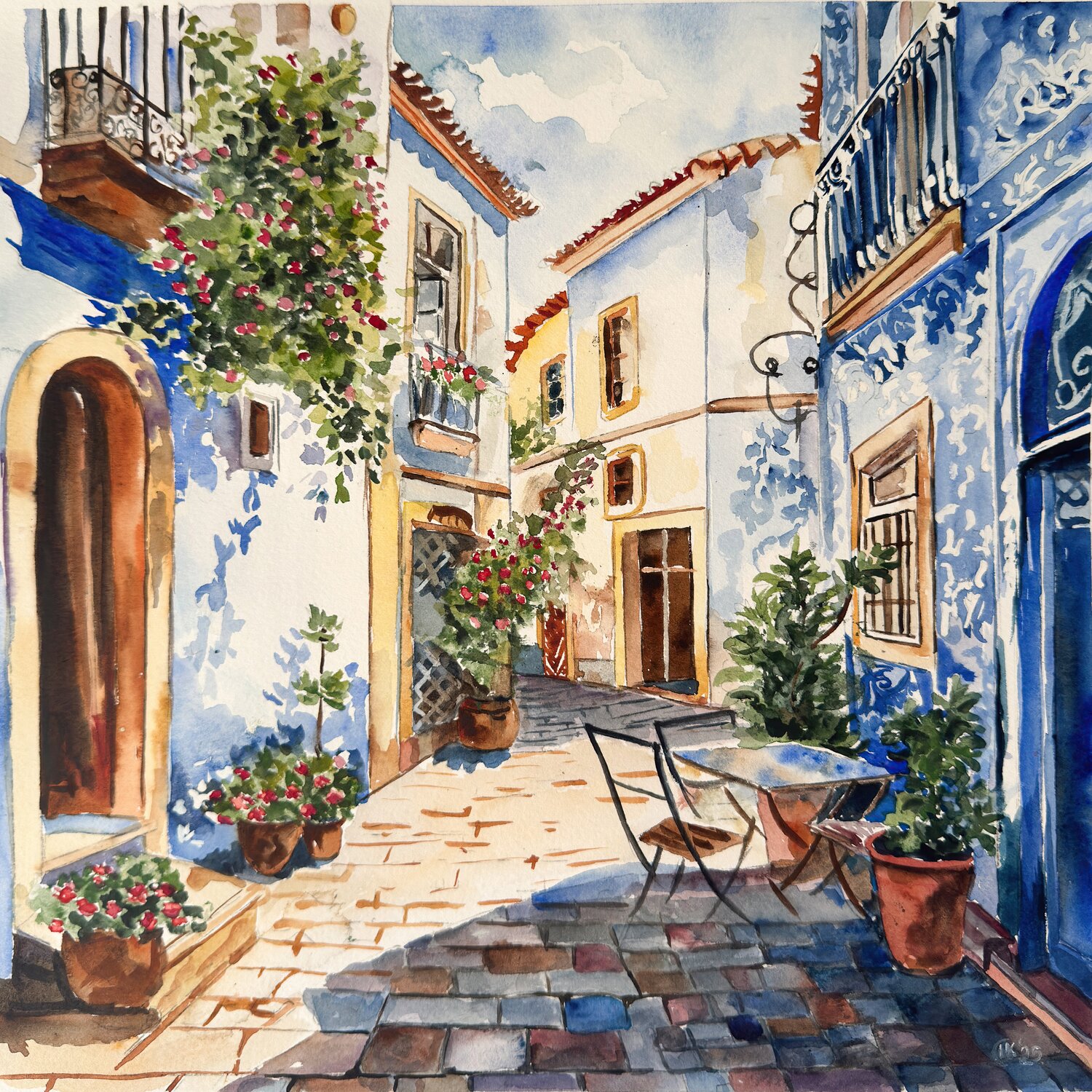 Hidden Corners of Lisbon 3 Irina Kurganskaya Originalgemälde zu verkaufen