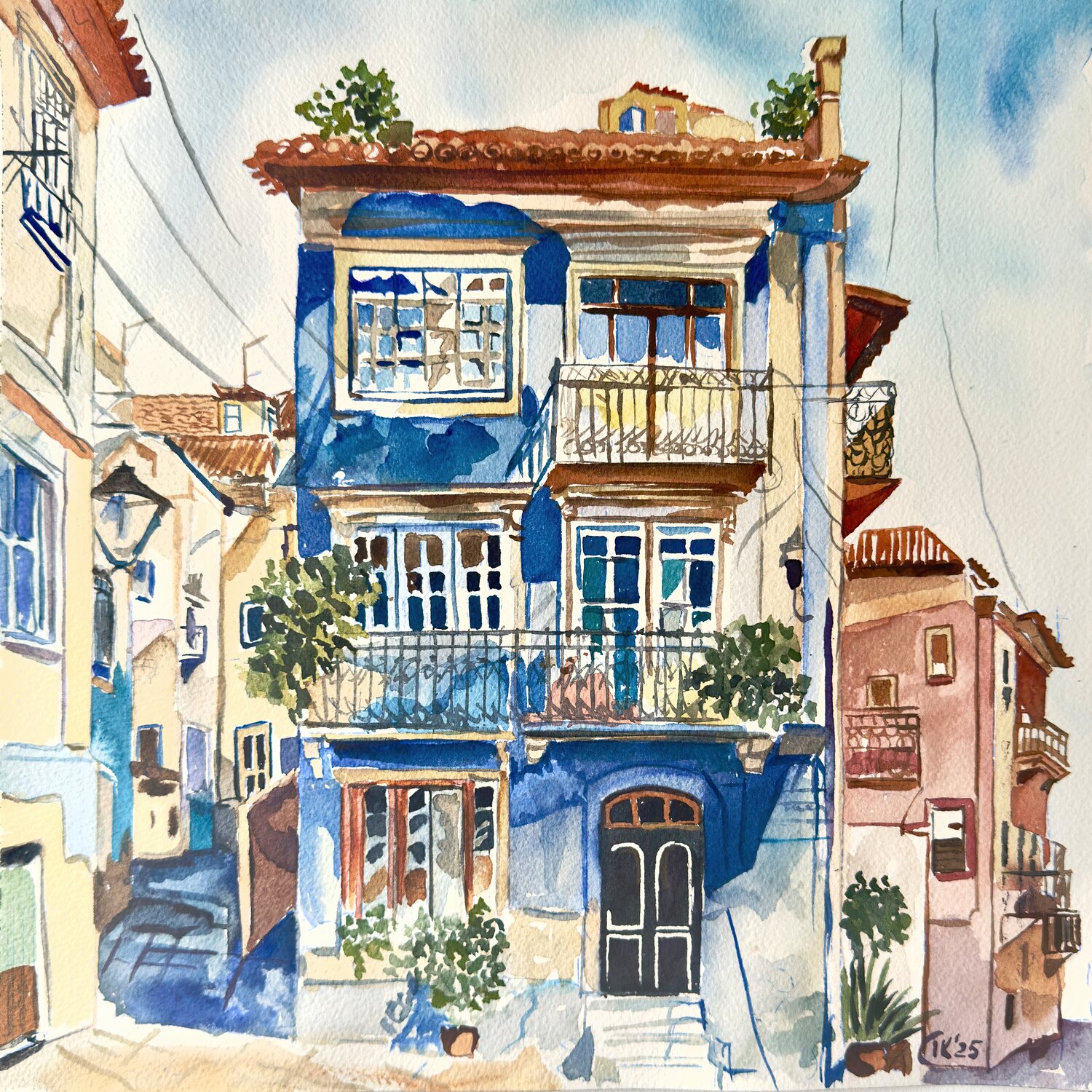 Hidden Corners of Lisbon 5 Irina Kurganskaya Originalgemälde zu verkaufen