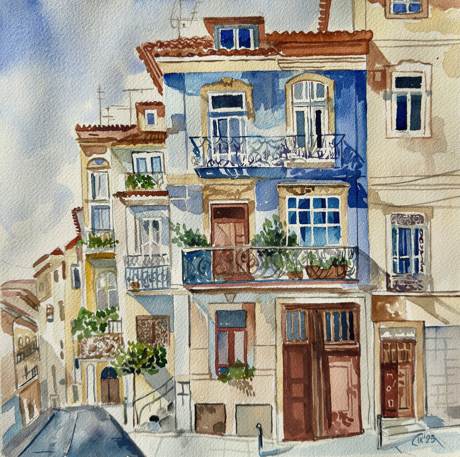 Hidden Corners of Lisbon 8 Irina Kurganskaya Originalgemälde zu verkaufen