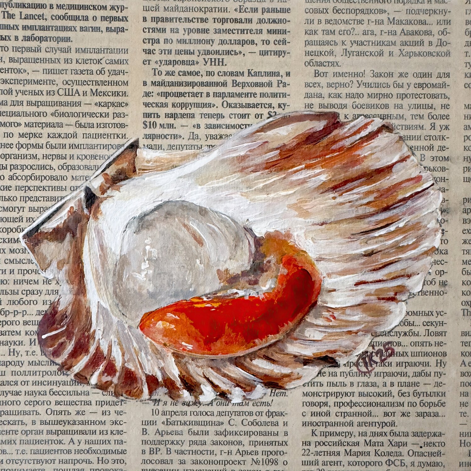 Shell Story: A Scallop Exclusive Irina Kurganskaya Dipinto originale in vendita