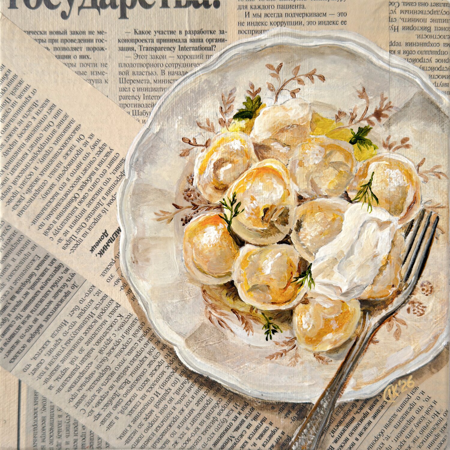 Comfort Edition: Pelmeni Irina Kurganskaya Original painting for sale
