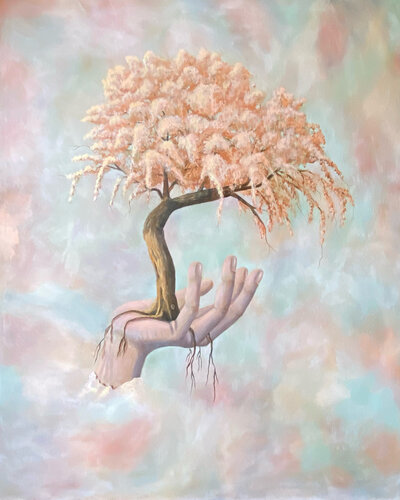 The future of nature in our hand von Eleonor Dan, Malerei kaufen auf Singulart