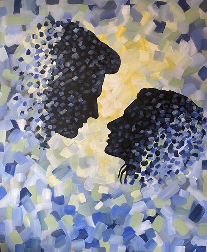 Fractions of love von Eleonor Dan, Malerei kaufen auf Singulart