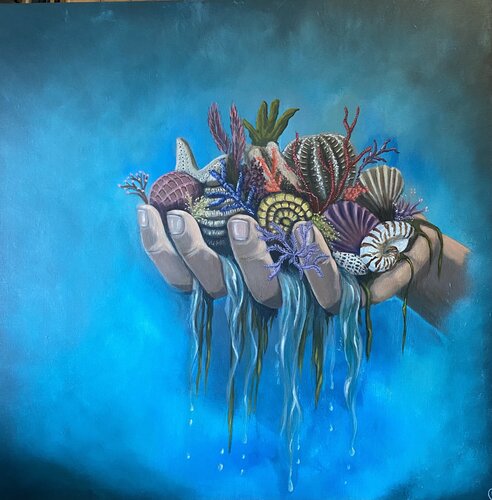 The treasures of the oceans by Eleonor Dan, Painting for Sale on Singulart