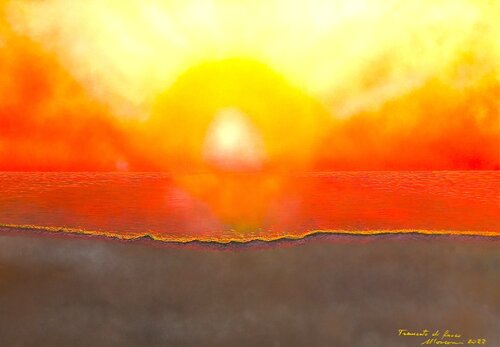 Tramonto di fuoco by Romano Mosconi, 회화 for Sale on Singulart