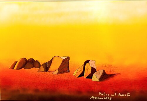 Pietre nel ceserto by Romano Mosconi, 회화 for Sale on Singulart