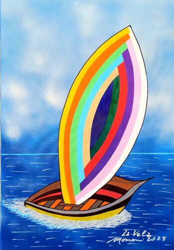 La vela di Romano Mosconi, Pittura in vendita su Singulart