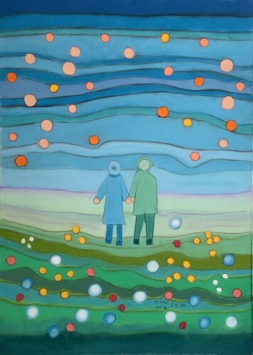 Walking together von Gerard Ceulemans, Malerei kaufen auf Singulart