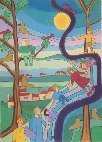 Let the music guide you van Gerard Ceulemans, Schilderij te koop op Singulart