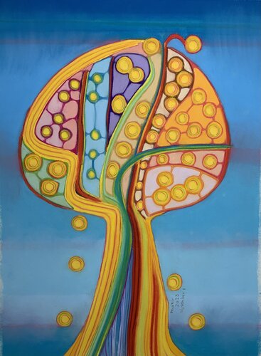 A colorful tree von Gerard Ceulemans, Malerei kaufen auf Singulart
