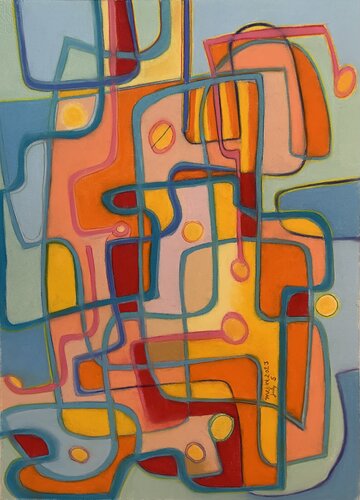 Walking my dog von Gerard Ceulemans, Malerei kaufen auf Singulart