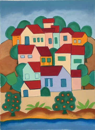 A mountain village von Gerard Ceulemans, Malerei kaufen auf Singulart