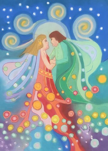 Once upon a blue moon von Gerard Ceulemans, Malerei kaufen auf Singulart