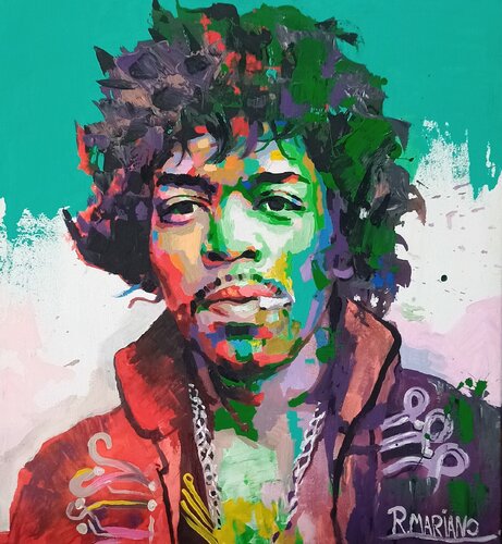 Jimi hendrix von RODRIGO BARBOSA, Malerei kaufen auf Singulart