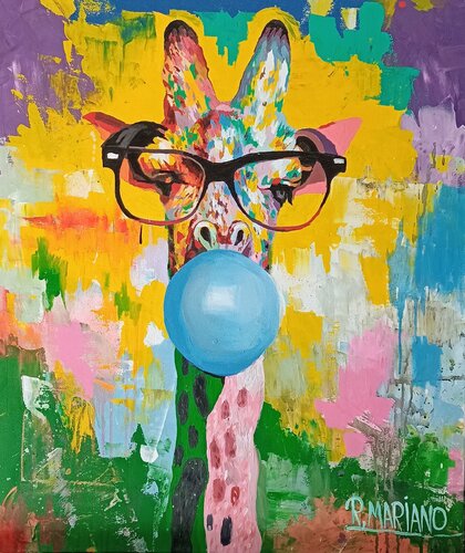 Giraffe von RODRIGO BARBOSA, Malerei kaufen auf Singulart