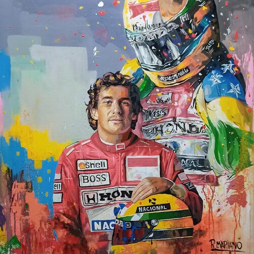 Ayrton senna by RODRIGO BARBOSA, Painting for Sale on Singulart