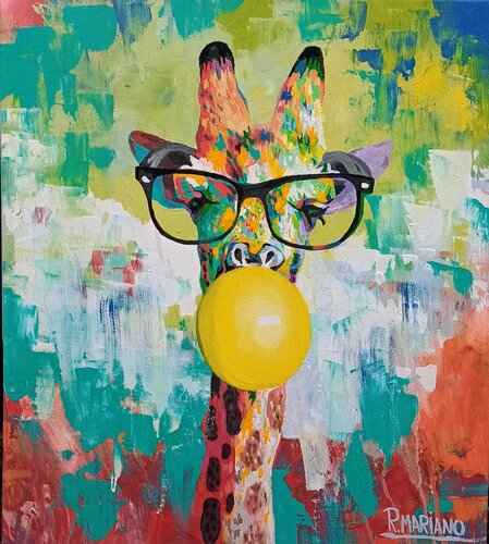 Giraffe by RODRIGO BARBOSA, Painting for Sale on Singulart