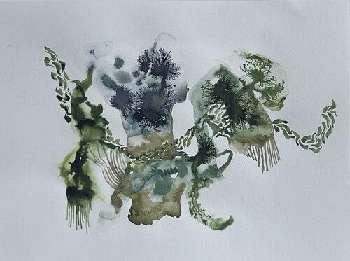 GEDANKENGEWÄCHS 1 by Sabine Hilscher, Work on Paper for Sale on Singulart