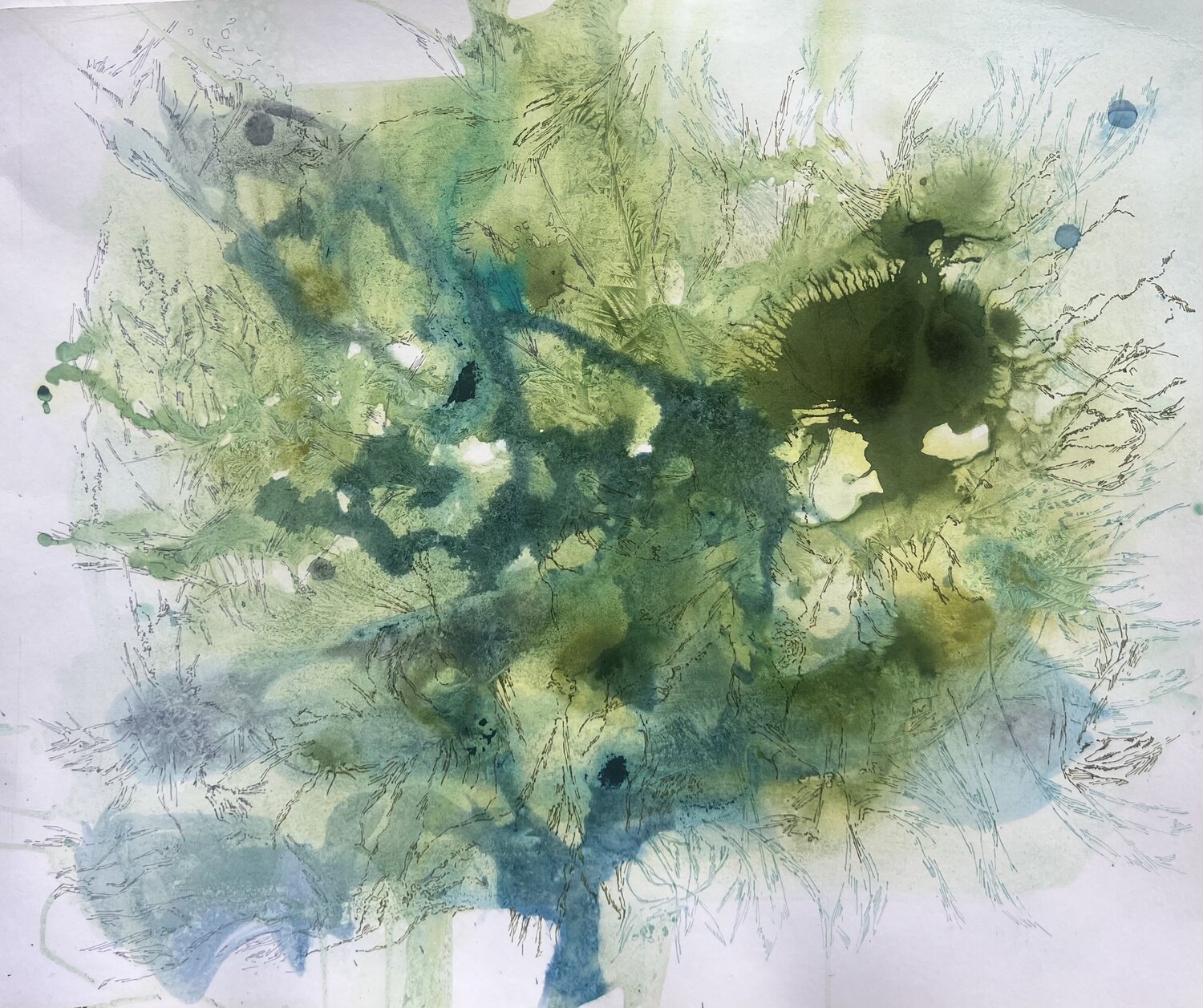 FROZEN PAPER - landscape Sabine Hilscher Œuvre sur papier à vendre