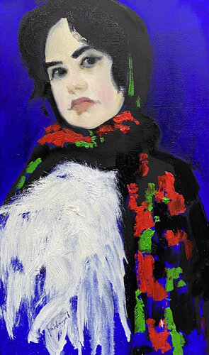 Na vechornytsi (At the Evening Gathering) de Yuliia Didevych, Pintura a la venta en Singulart