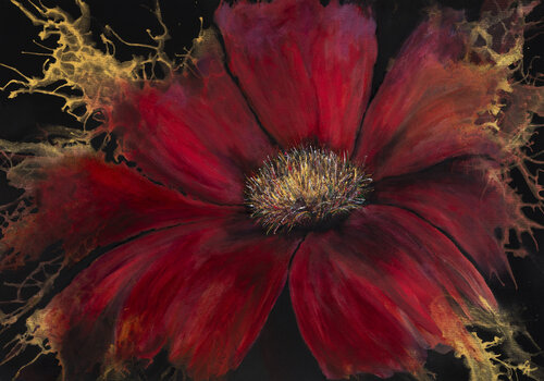 Tango of Love– Abstract Floral Painting by Laura Miskinyte, Painting for Sale on Singulart