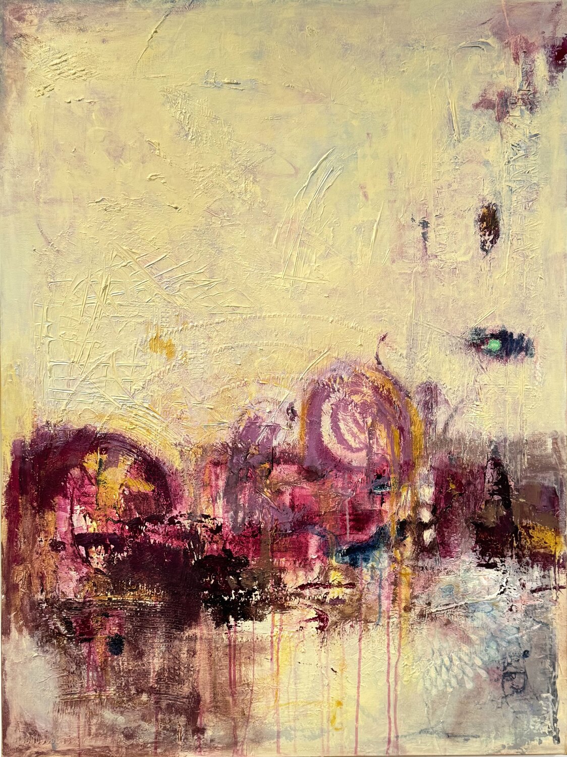 Be yourself– Richly Textured Abstract Laura Miskinyte