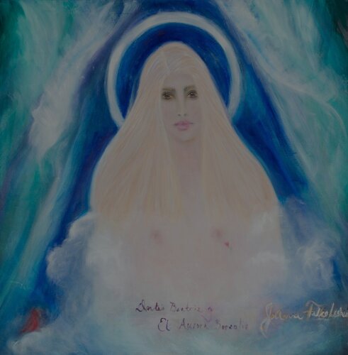 Dante's Beatriz y La Aurora Boreal di JoAnna Falco-Leshin, Pittura in vendita su Singulart