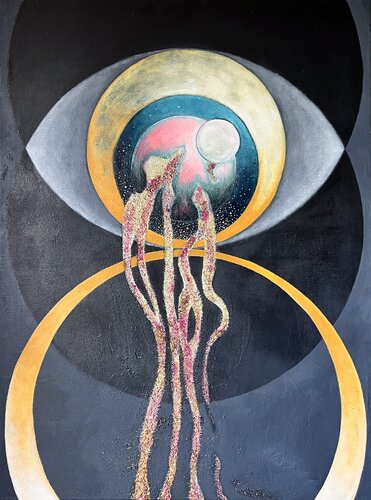 Cosmic gaze par Mattie Rasmussen, Peinture en vente sur Singulart
