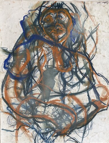 Femme assise par Cynthia Ruffin Simon, Œuvre sur papier en vente sur Singulart