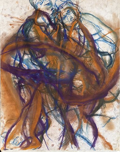 Couple entwined de Cynthia Ruffin Simon, Obra en papel a la venta en Singulart