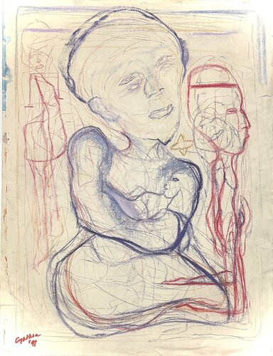 Study for Mother and Child di Cynthia Ruffin Simon, Opera su carta in vendita su Singulart