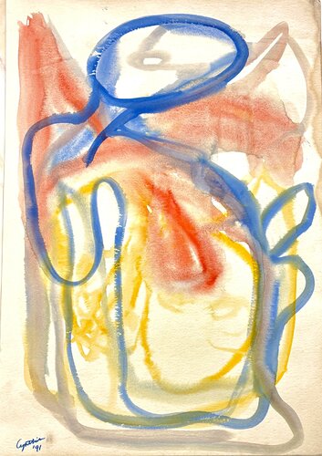 Study for Mother and Child van Cynthia Ruffin Simon, Werk op papier te koop op Singulart
