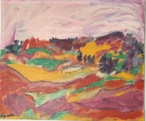 Vignobles du Tarn en automne di Cynthia Ruffin Simon, Pittura in vendita su Singulart