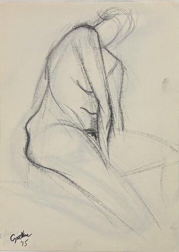 Etude de Nue assise di Cynthia Ruffin Simon, Opera su carta in vendita su Singulart