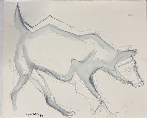 Balinese stray dog by Cynthia Ruffin Simon, Work on Paper for Sale on Singulart