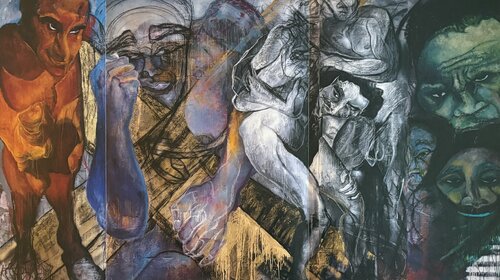 Cross Carrier van Cynthia Ruffin Simon, Schilderij te koop op Singulart