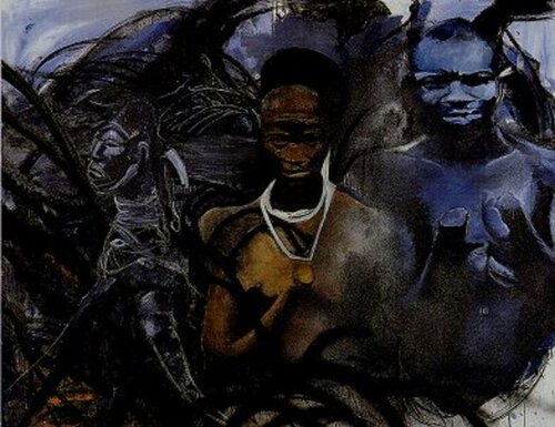 Blue Jungle van Cynthia Ruffin Simon, Schilderij te koop op Singulart