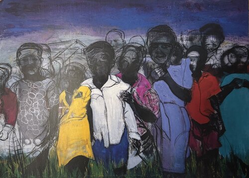 Boys from Uganda by Cynthia Ruffin Simon, Painting for Sale on Singulart