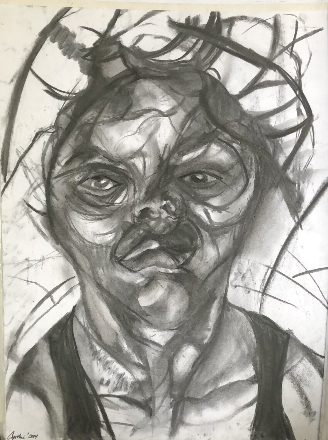 Autoportrait de l'artiste Cynthia Ruffin Simon
