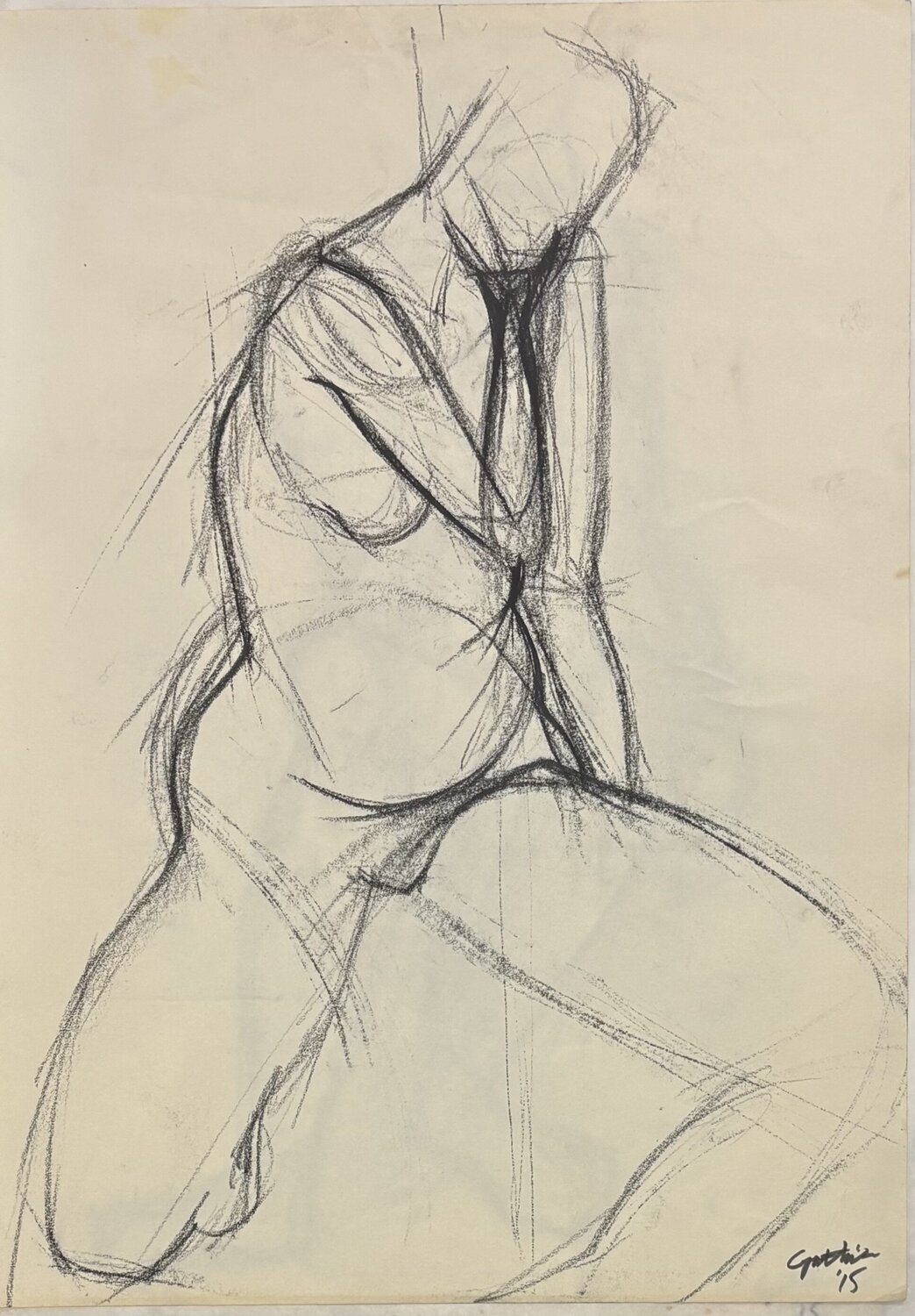 Etude de Nue squatting Cynthia Ruffin Simon